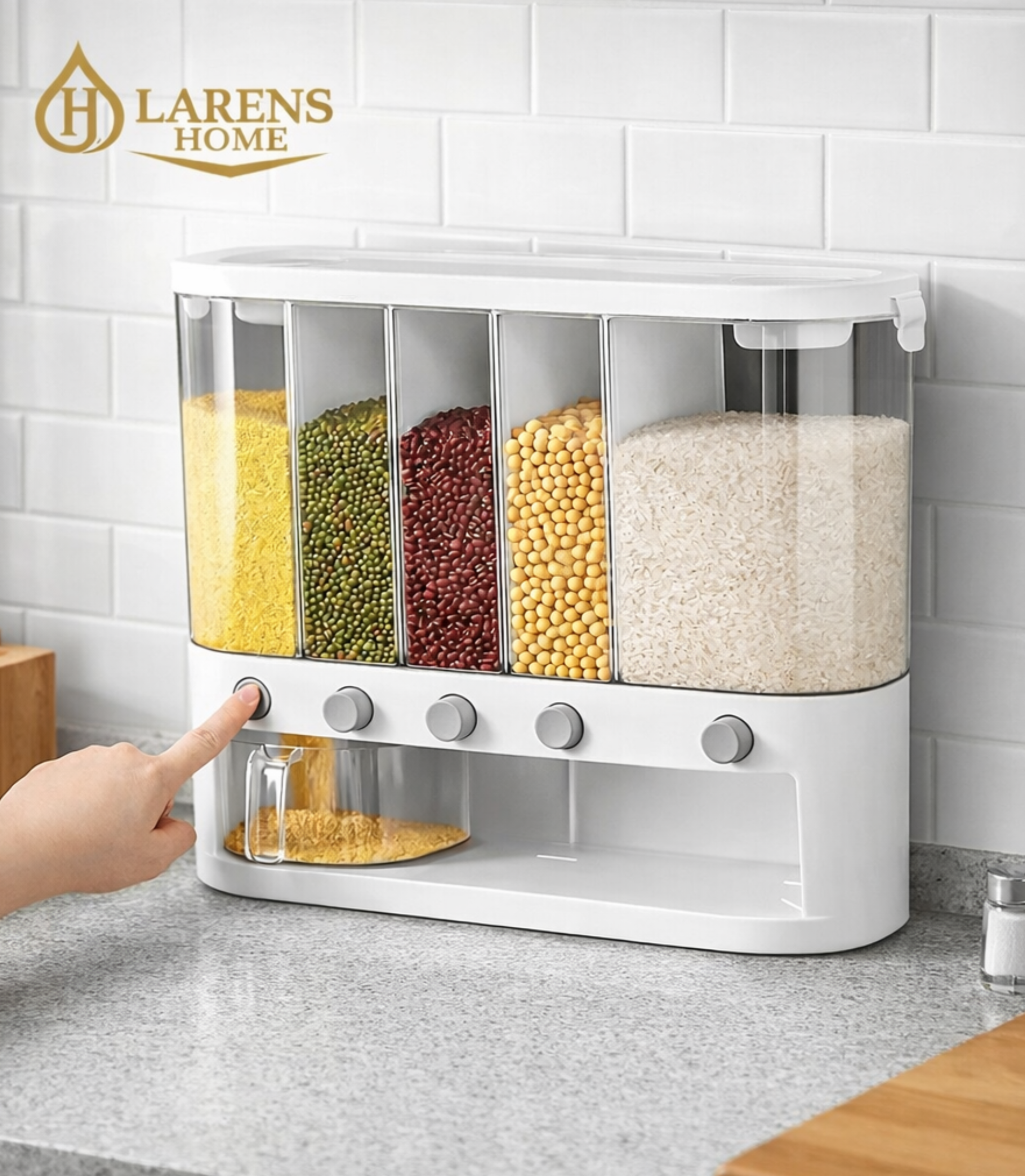 Larens STORE V5 5 Bölmeli Bakliyat Saklama Kabı