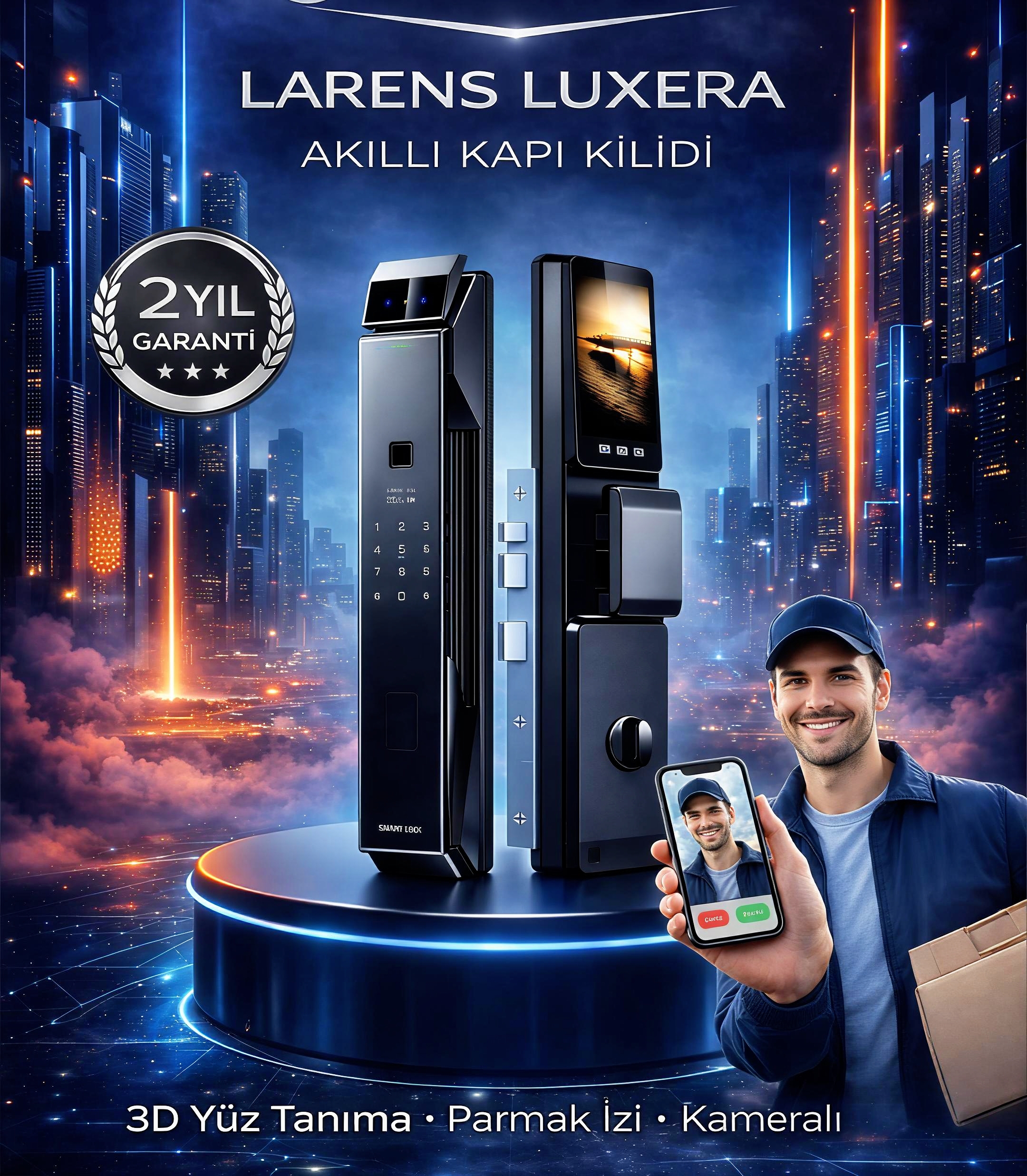 Larens LUXERA X9 Pro Akıllı Kapı Kilidi